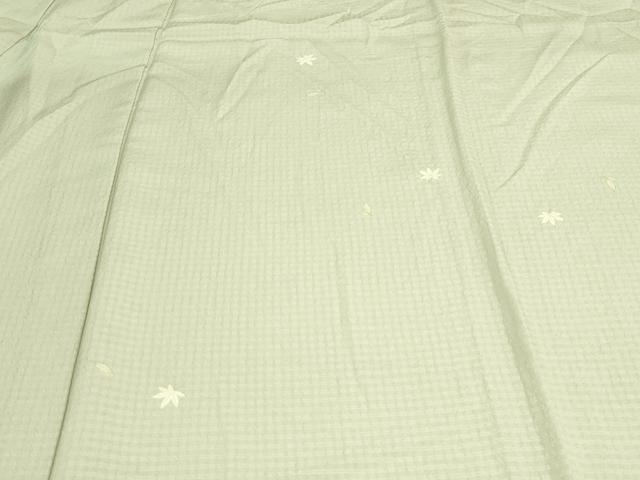 小紋単品　着物　正絹　矢羽根模様　トールサイズ　ベージュブラウン　B1 平和屋着物▽上質な小紋 単衣 舞葉文 金彩 正絹 逸品 DAAV9974sf