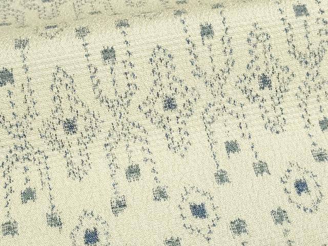 平和屋着物▽本塩沢 単衣 吉祥文 正絹 逸品 DAAV9987sf