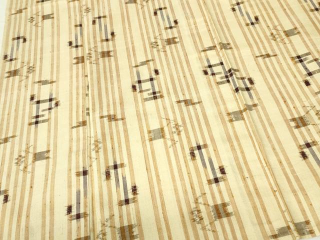 平和屋着物○上質な紬 市松文様 正絹 逸品 未使用 CAAR8250vf 平和屋