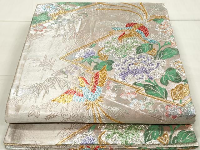 平和屋1□六通柄袋帯 鳳凰更紗花文 金糸 鈴乃屋扱い 逸品