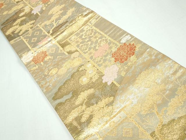 平和屋着物◎九百佐賀錦 六通柄袋帯 唐織 蒔絵 金糸 正絹