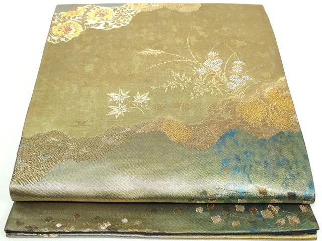 平和屋着物◎六通柄袋帯 龍 金銀糸 正絹 逸品 DAAW0755op 平和屋