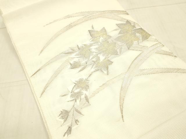 平和屋着物＊夏物 西陣の名門織元 いづくら謹製 八寸名古屋帯 草花文