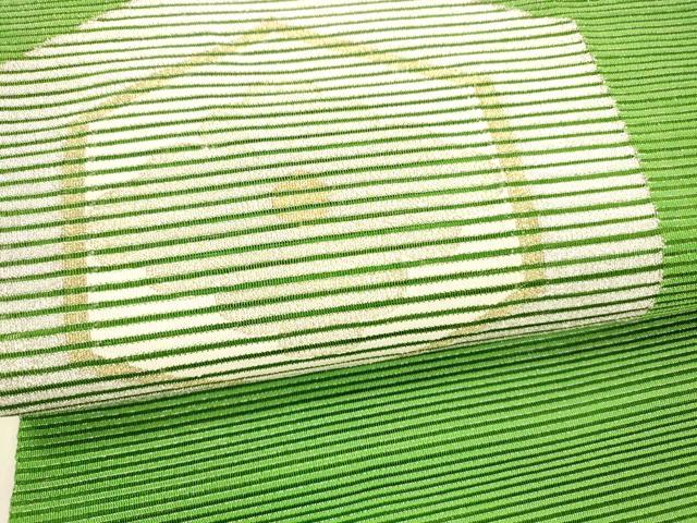 平和屋着物＊夏物 絽綴れ 八寸名古屋帯 亀甲花文 金銀糸 正絹 逸品