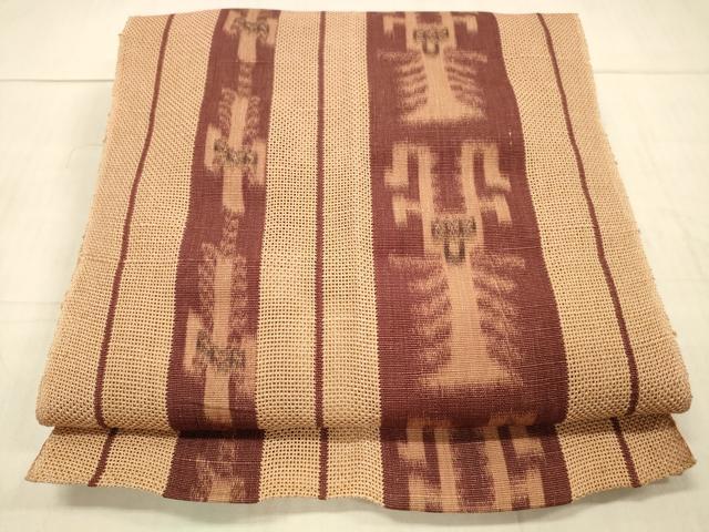 平和屋着物＊夏物　八寸名古屋帯　抽象文様　正絹　逸品　DAAW1928cm