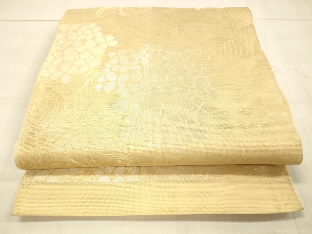 平和屋着物＊夏物　西陣　倭織物謹製　六通柄　本袋帯　紫陽花　アジサイ　金銀糸　証紙付き　正絹　逸品　DAAW1936cm