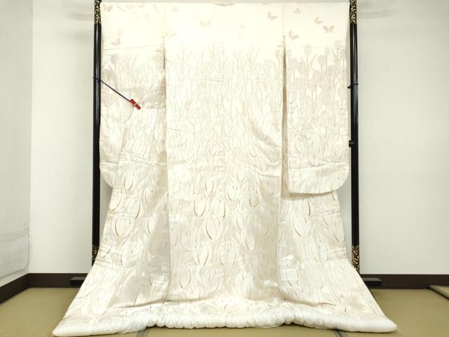 平和屋本店●色打掛　和装　婚礼　結婚式　花嫁　神社挙式　チューリップ　舞蝶文　金糸　DAAW2076zy