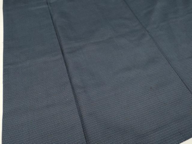 平和屋着物○男性 紬 アンサンブル 長羽織 亀甲柄 正絹 逸品 未使用