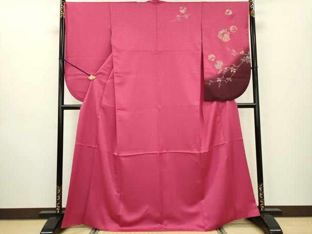 平和屋着物●小振袖　二尺袖　枝花丸文　暈し染　洗える着物　DAAW3830fe