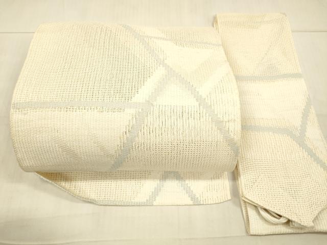 平和屋着物＊夏物　つけ帯　抽象文様　正絹　逸品　DAAW4245cm