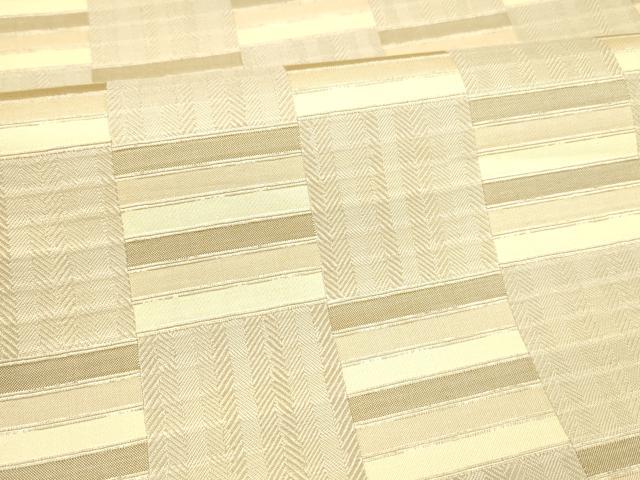 平和屋着物○西陣 全通柄袋帯 横段文 証紙付き 正絹 逸品