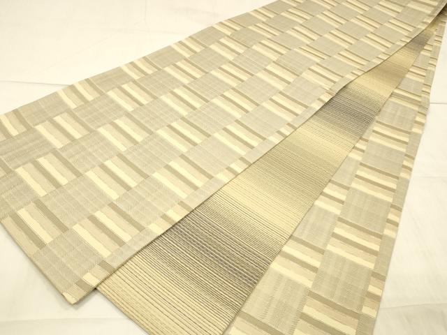 平和屋着物○西陣 全通柄袋帯 横段文 証紙付き 正絹 逸品
