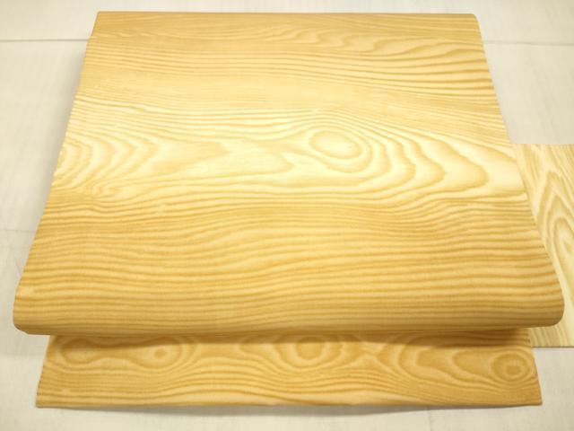 平和屋着物●東京友禅　熊谷好博子　塩瀬　九寸名古屋帯　杢目文　正絹　逸品　DAAW4329cm