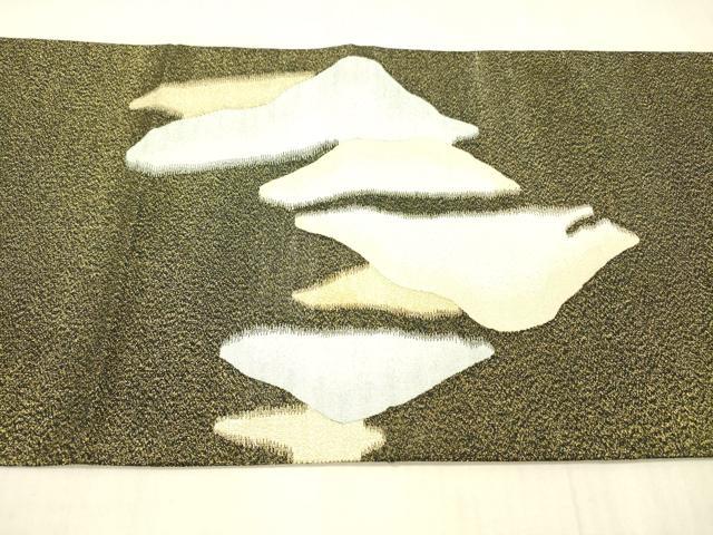 平和屋着物○綴れ 太鼓柄袋帯 遠山文 金銀糸 正絹 逸品 DAAW4331cmの