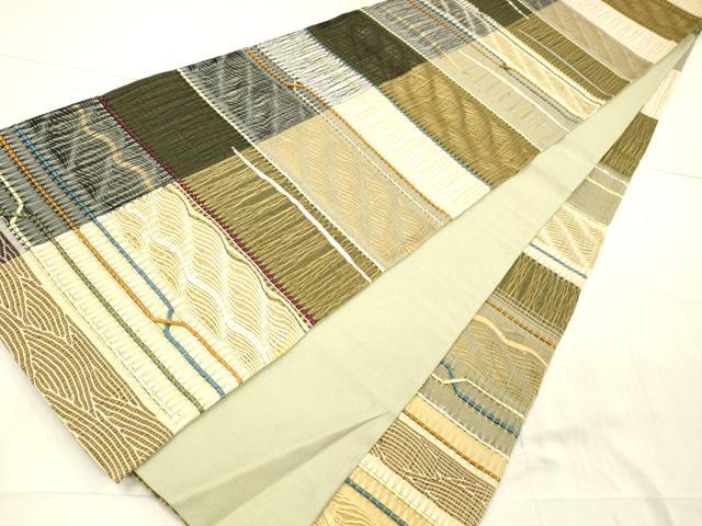 平和屋着物○六通柄袋帯 スリーシーズン 春夏秋 櫛織 抽象