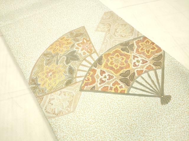 平和屋着物●中国三大刺繍　スワトウ刺繍　太鼓柄袋帯　紬地　駒刺繍　鴛鴦花文　正絹　逸品　CABF5251hy 平和屋着物○中国三大刺繍 スワトウ刺繍 汕頭刺繍 太鼓柄袋帯 紬