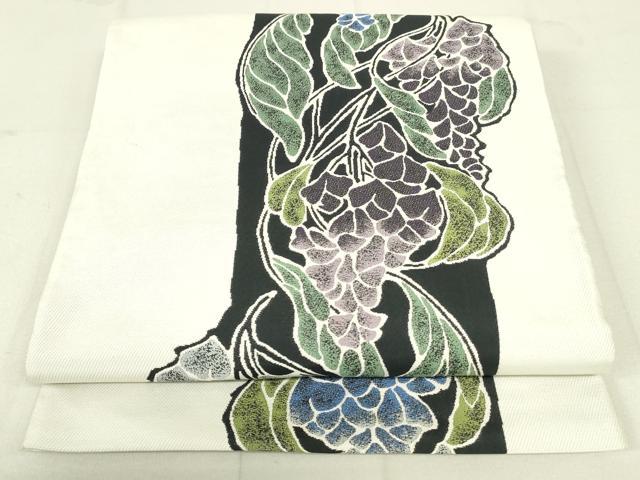 平和屋着物○六通柄袋帯 風通織 藤花房 正絹 逸品 DAAW4446cm