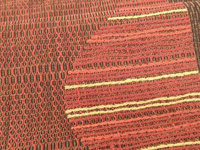 平和屋着物○都喜ヱ門 本場大島紬 全通柄袋帯 藤絹