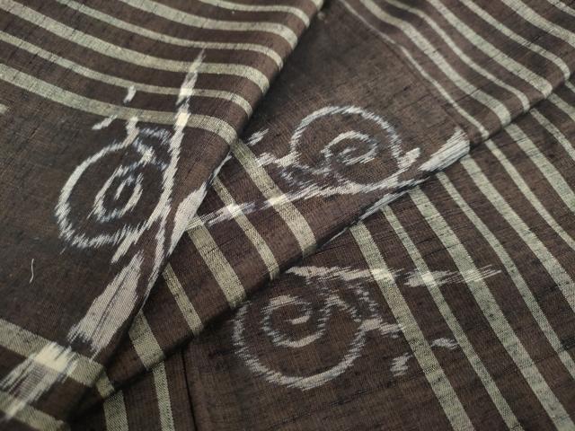 平和屋着物●上質な紬　かたつむり　蝸牛　正絹　逸品　DAAW5009ud