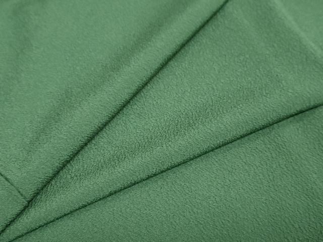 平和屋着物●洗える最高級着物　＜英＞はなぶさ謹製　色無地　千歳緑色　洗える着物　DAAW5012ud