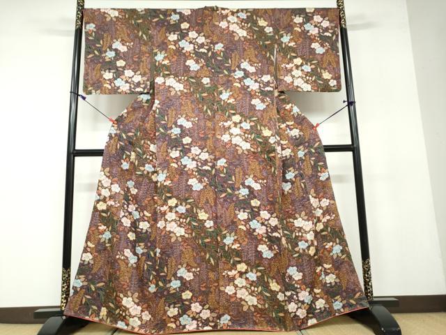 平和屋着物●上質な小紋　辻が花　正絹　逸品　DAAW5014ud 平和屋着物○上質な小紋 辻が花 正絹 逸品 DAAW5014ud