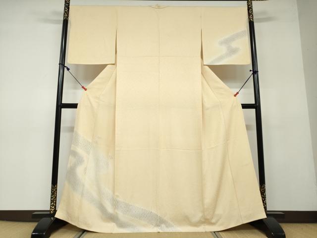 平和屋着物●訪問着　流水草花文　暈し染め　正絹　逸品　DAAW5017ud