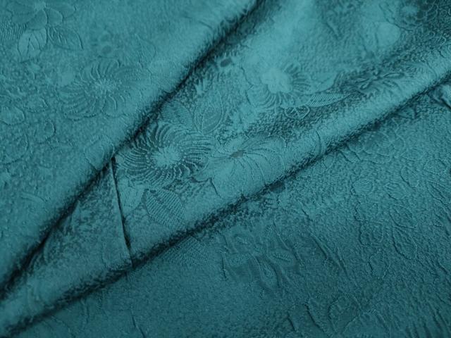 平和屋着物●上質な色無地　辻が花地紋　高麗納戸色　正絹　逸品　DAAW5018ud