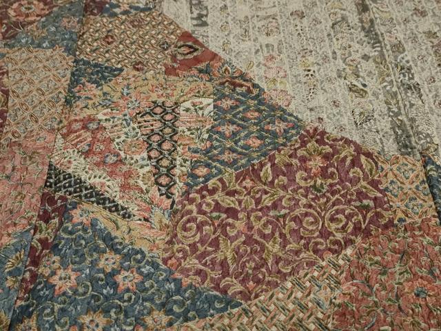 平和屋着物○二代目更甚 江戸更紗 訪問着 切嵌陶器草花