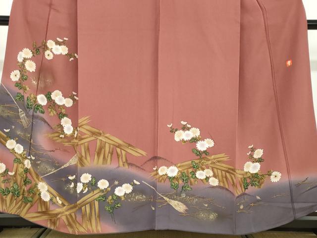 平和屋着物○ファッションデザイナー 花井幸子 訪問着 刺繍 立波貝合せ