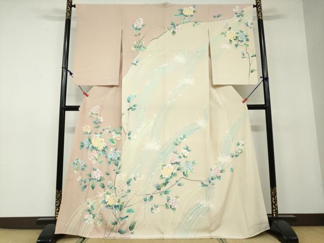 平和屋着物●訪問着　友禅　枝花文　正絹　逸品　DAAW5037ud