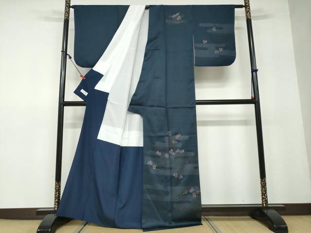 平和屋着物○洗える最高級着物 ＜英＞はなぶさ謹製 訪問着 雲霞舞花文