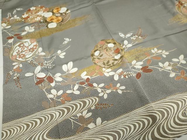 平和屋着物□豪華色留袖 総刺繍 松竹梅 暈し染め 金糸 正絹 逸品