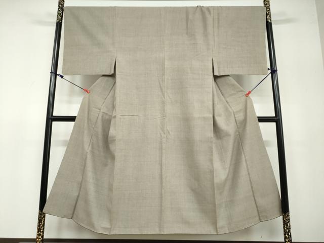 平和屋着物●男性　本場結城紬　空五倍子色　正絹　逸品　DAAW5144ud