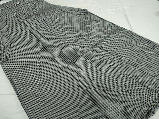 平和屋着物●男性　行灯袴　縞　正絹　逸品　未使用　DAAW5158ud