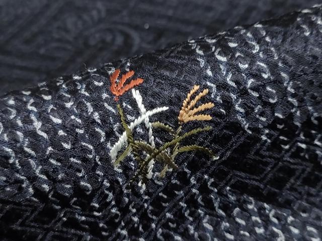 平和屋着物○訪問着 絞り 刺繍 流水草花文 正絹 逸品 DAAW5180ud