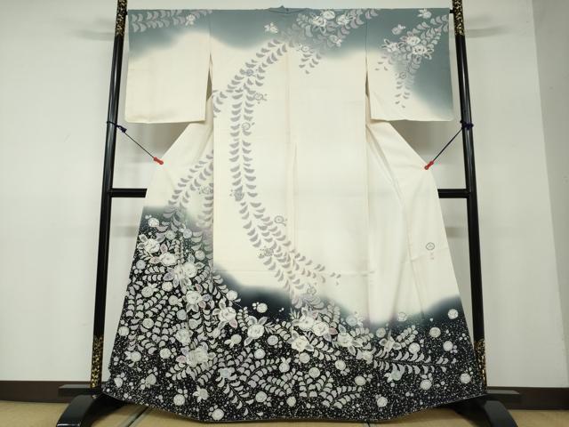 平和屋着物●訪問着　作家物　辻が花　暈し染め　正絹　逸品　未使用　DAAW5183ud