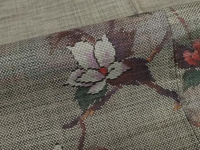 平和屋着物○本場大島紬 9マルキ 枝花文 正絹 逸品 CAAZ2749ut