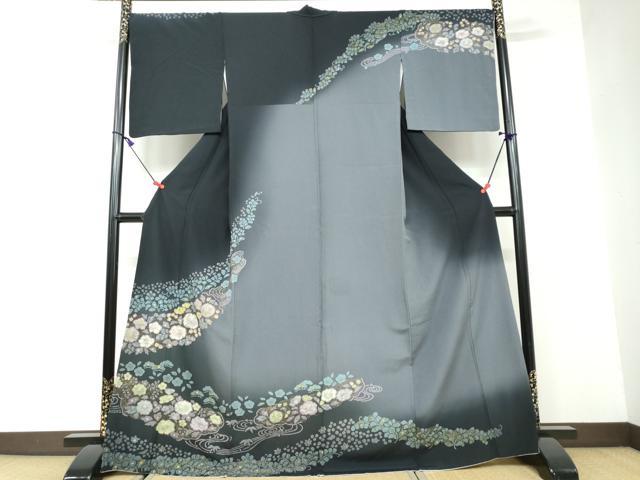 平和屋着物●訪問着　絞り　辻が花　金彩　正絹　逸品　DAAW5195ud