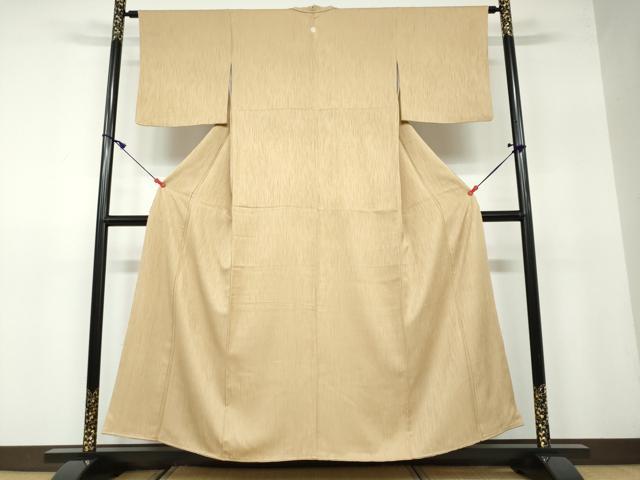 平和屋着物●上質な色無地　霞地紋　朽葉色　正絹　逸品　DAAW5239ud 平和屋着物○上質な色無地 霞地紋 朽葉色 正絹 逸品 DAAW5239ud