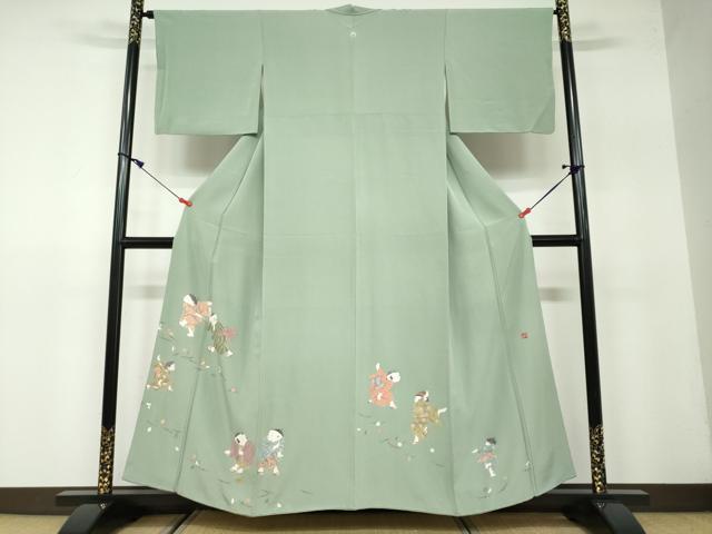 平和屋着物●豪華色留袖　作家物　童子遊び　金彩　正絹　逸品　DAAW526ud