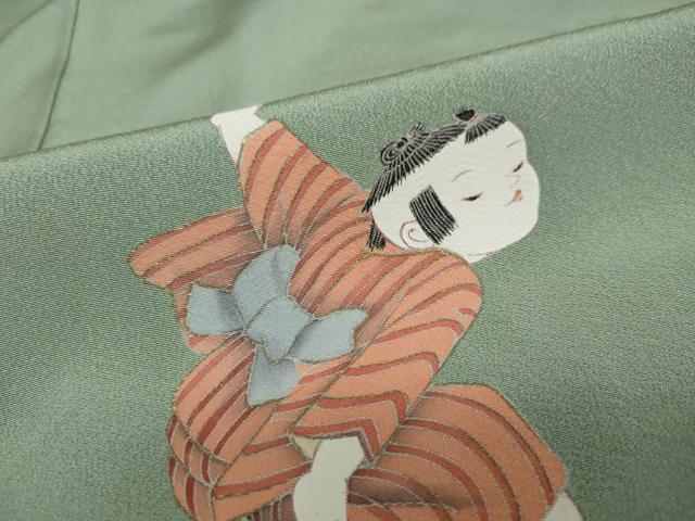 平和屋着物○豪華色留袖 作家物 童子遊び 金彩 正絹 逸品 DAAW526ud