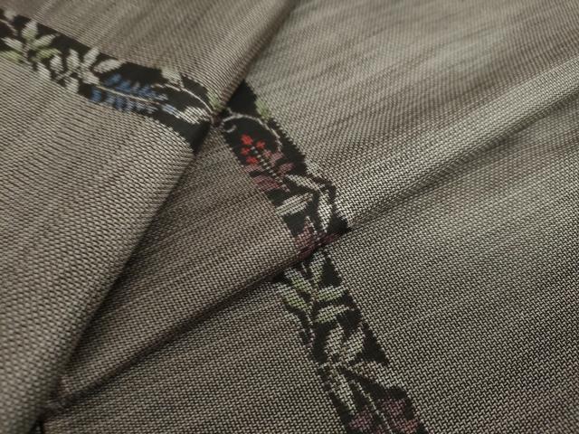 平和屋着物●本場大島紬　9マルキ　草葉間道　正絹　逸品　DAAW5277ud