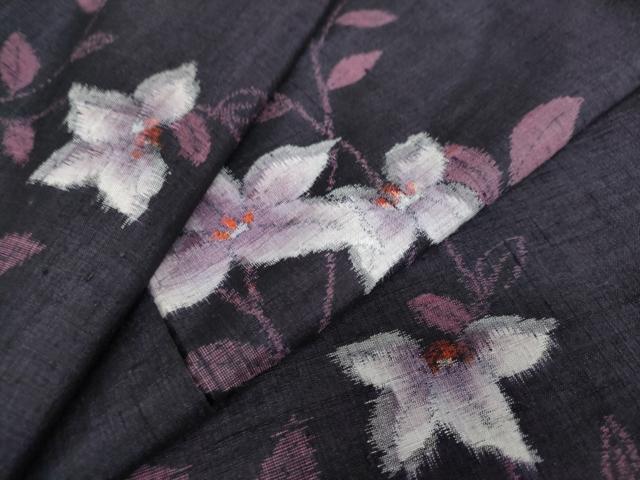 平和屋着物●上質な紬　枝花文　正絹　逸品　未使用　DAAW5281ud