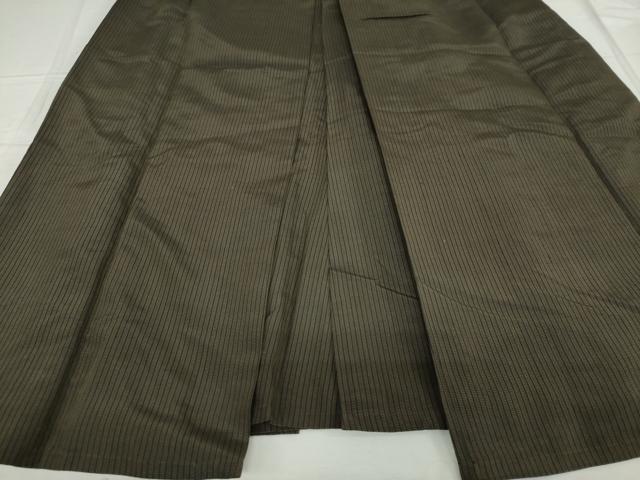 平和屋着物○男性 馬乗り袴 縞 正絹 逸品 DAAW5292ud