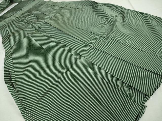平和屋着物●男性　馬乗り袴　縞　正絹　逸品　DAAW5294ud
