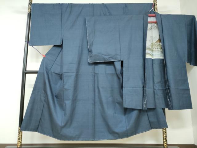 平和屋着物●男性　本場大島紬　アンサンブル　長羽織　100亀甲　総詰め　証紙付き　正絹　逸品　未使用　DAAW5376ud