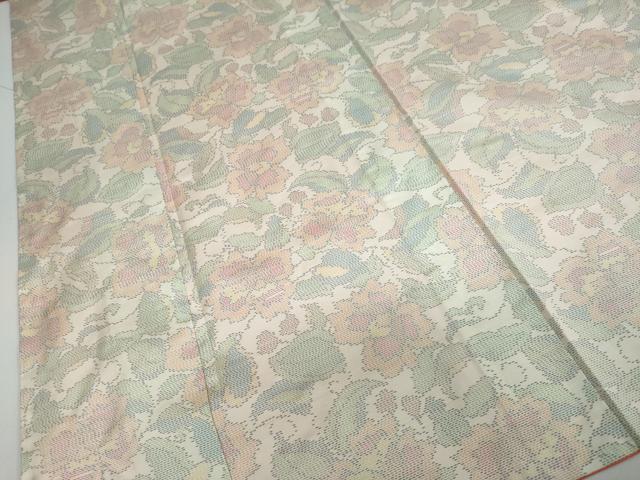 平和屋着物●本場大島紬　草花文　正絹　逸品　未使用　DAAW5397ud