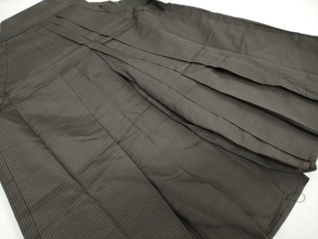 平和屋着物●男性　馬乗り袴　縞　正絹　逸品　DAAW5408ud