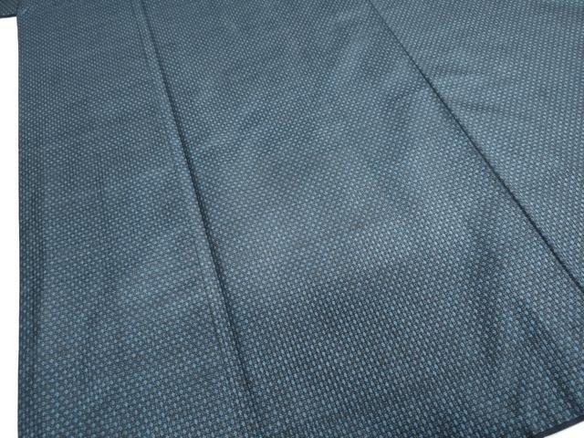 平和屋着物○男性 本場大島紬 アンサンブル 長羽織 抽象文様 正絹 逸品  