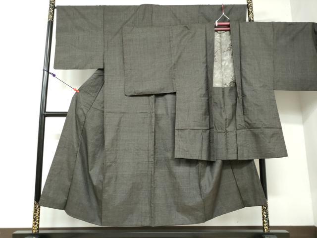 平和屋着物●男性　本場大島紬　アンサンブル　長羽織　80亀甲　総詰め　正絹　逸品　DAAW5467ud